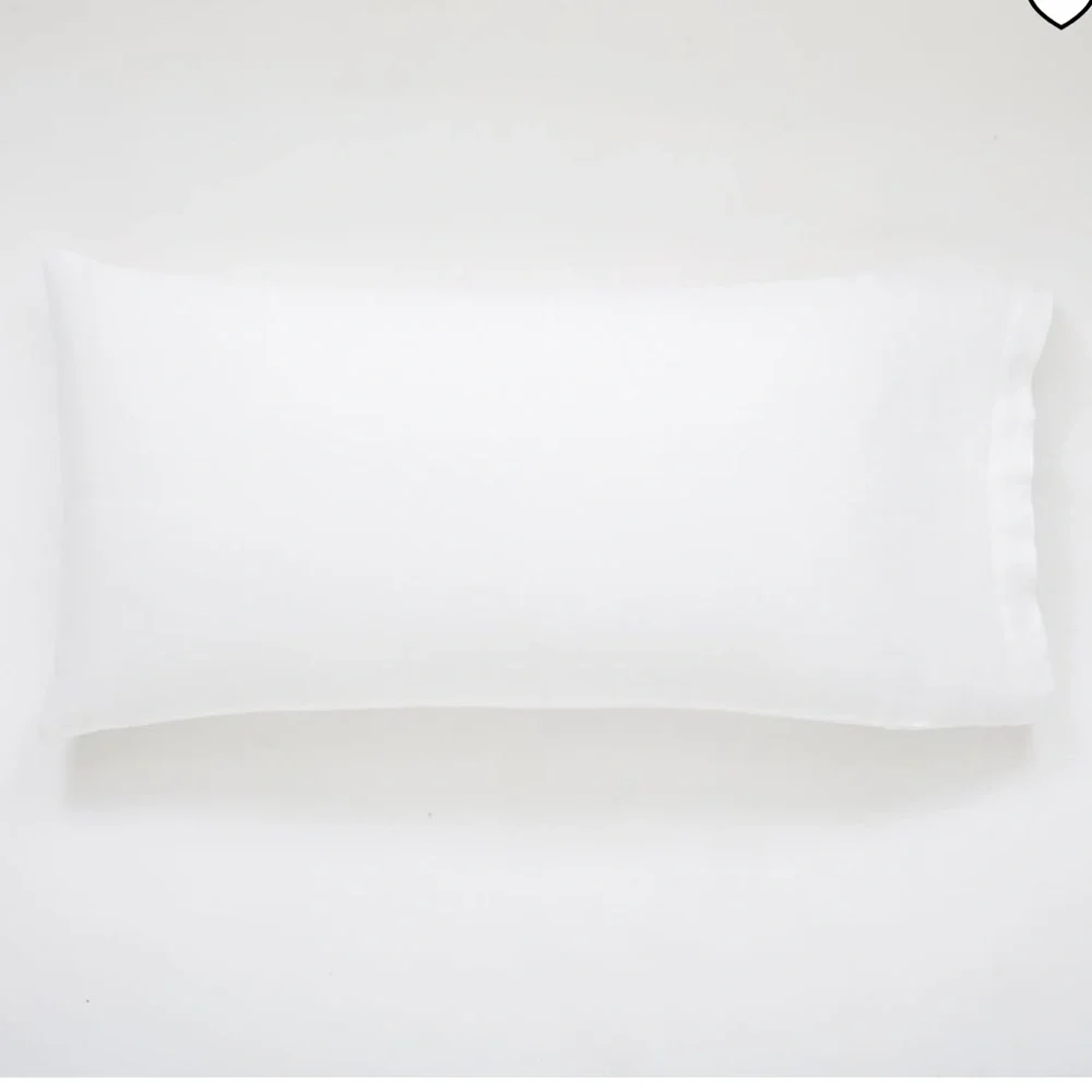 West Elm European Flax Linen King Pillowcases White